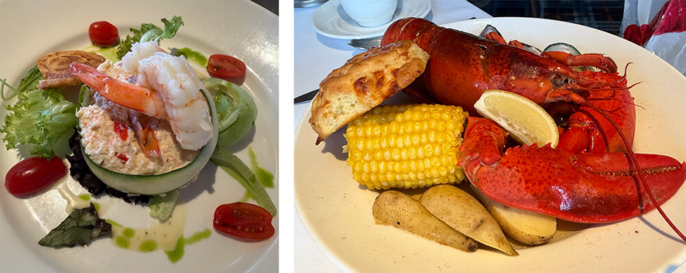 Explore Maine's Coast and Harbors Aboard American Cruise Lines 11 Lobster salad and lobster dinner duo on board the American Maverick