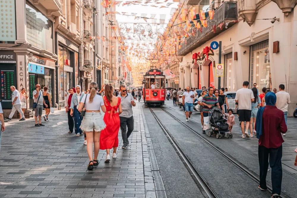 Can You Recognize a City With Your Eyes Closed? 4 vibrant scene on Istiklal Avenue in Taksim Istanbul